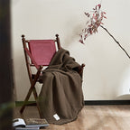 OLIVEBREEZE – Coperta Leggera in Garza di Cotone a 4 Strati con Frange Eleganti