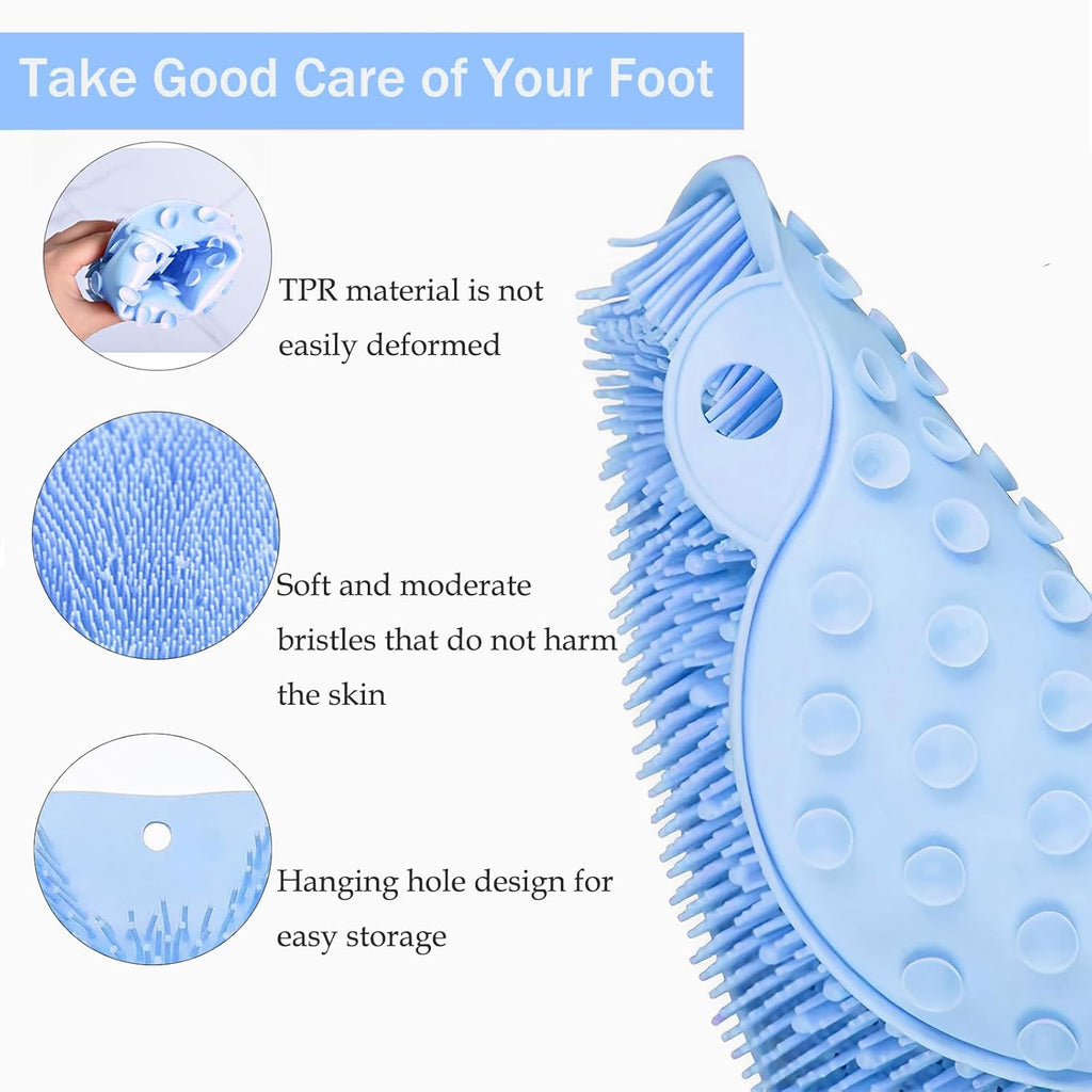 CleanFootFlex Tappeto per Pulizia dei Piedi in Silicone Senza Mani