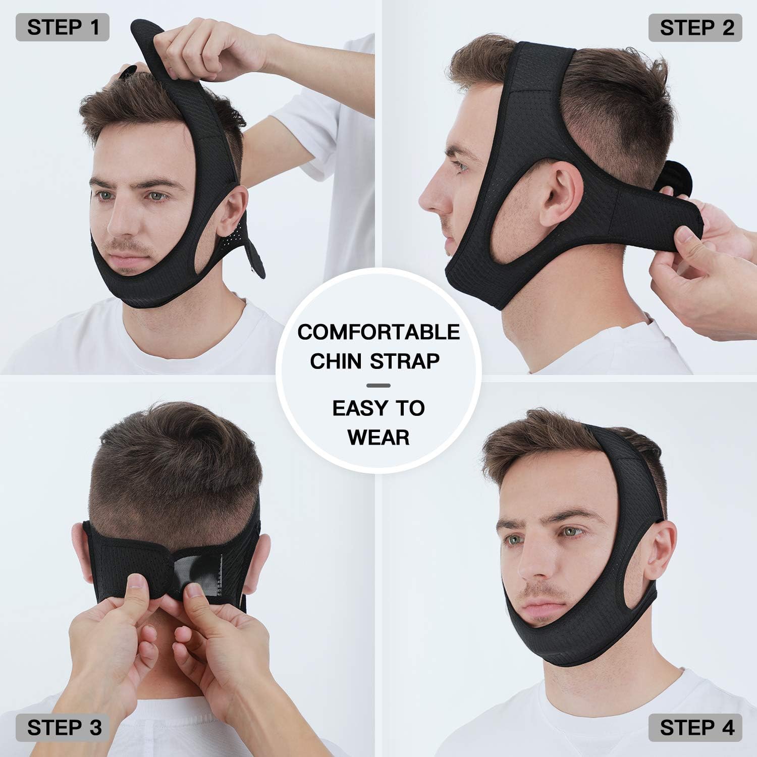 Fascia Mentale Antisnoring per Apnea Notturna