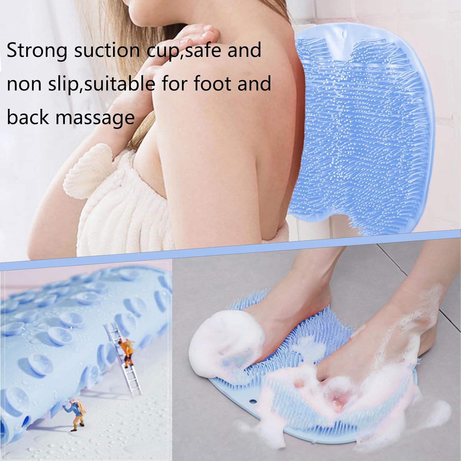 CleanFootFlex Tappeto per Pulizia dei Piedi in Silicone Senza Mani