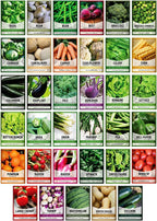 Kit di Vault di Semi da 35 Varietà – Semi Heirloom Non-OGM per Giardinaggio Domestico e Preparazione Emergente