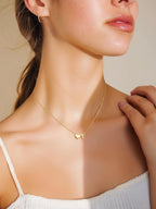 Collana con Iniziale a Forma di Cuore
