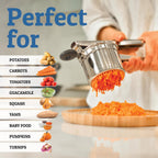 PureMasher Pro Pressa per Patate in Acciaio Inossidabile 15oz | Capacità Extra Grande | Per Purè, Verdure e Frutta | Senza Grumi e Robusta