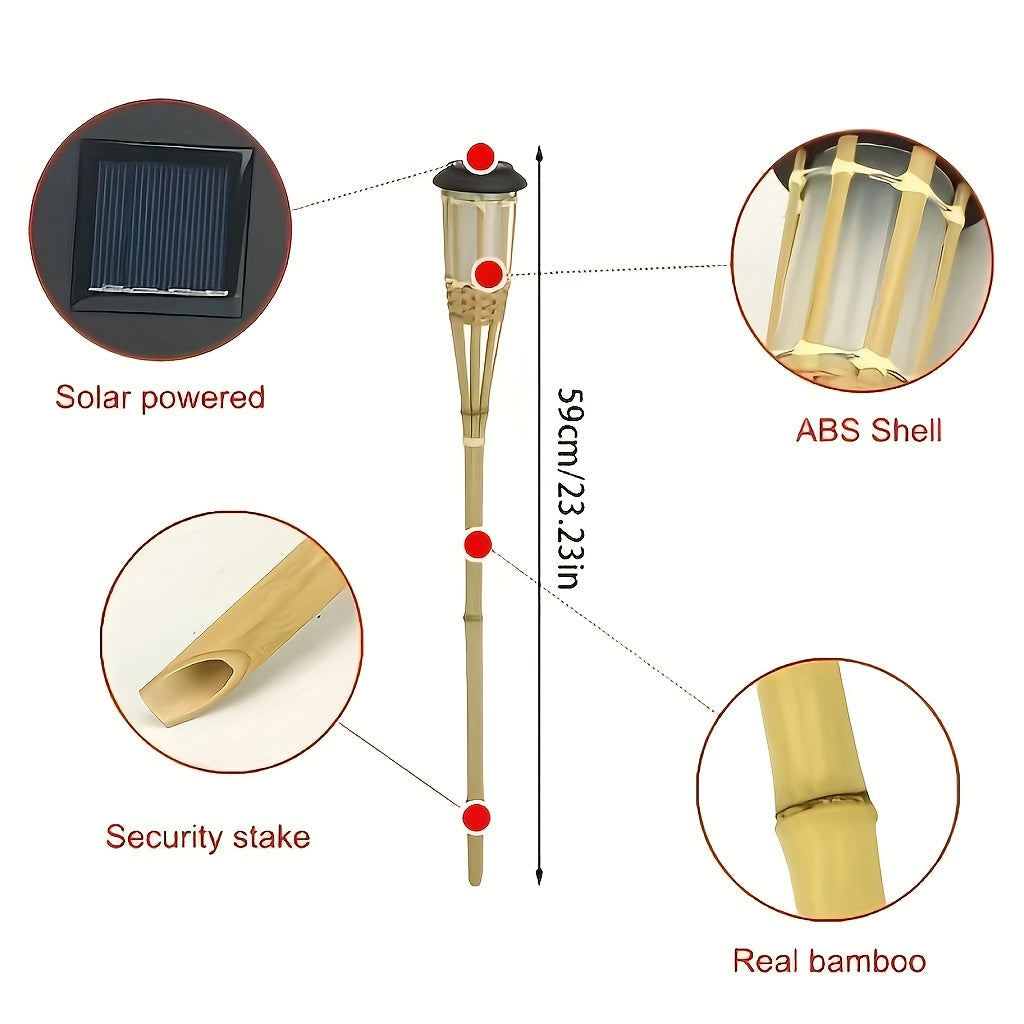 FLAMEGLOW – Luci LED in Bambù Solari per Atmosfera Esterni
