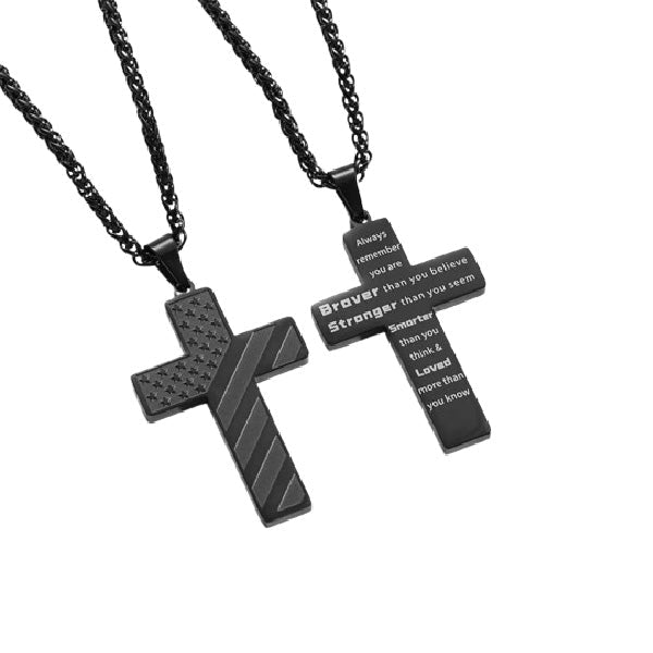 Collana Croce Bandiera Americana IronPride