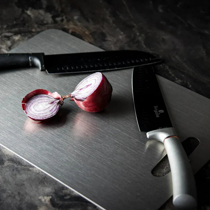 Tagliere Antibatterico in Acciaio Inossidabile al 100%