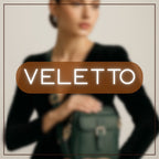 Veletto – Borsa a tracolla in PU con doppia tasca