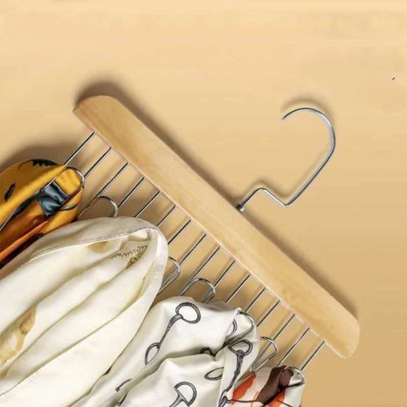 Appendiabiti multi-gancio in legno per un'archiviazione elegante