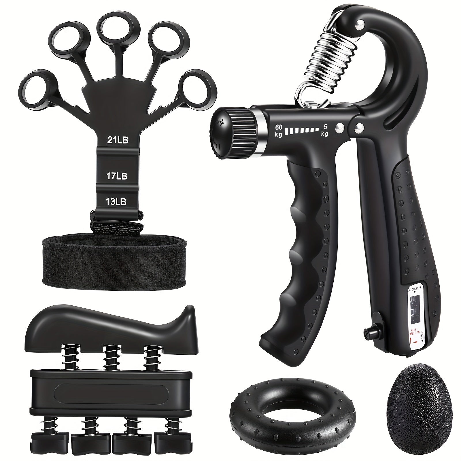 GRIPMAX – Set Completo di Allenamento per la Forza delle Mani per Potenza di Grip e Avambraccio