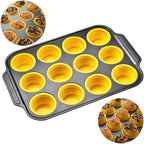 Teglia per Muffin in Silicone con Struttura Metallica Robusta