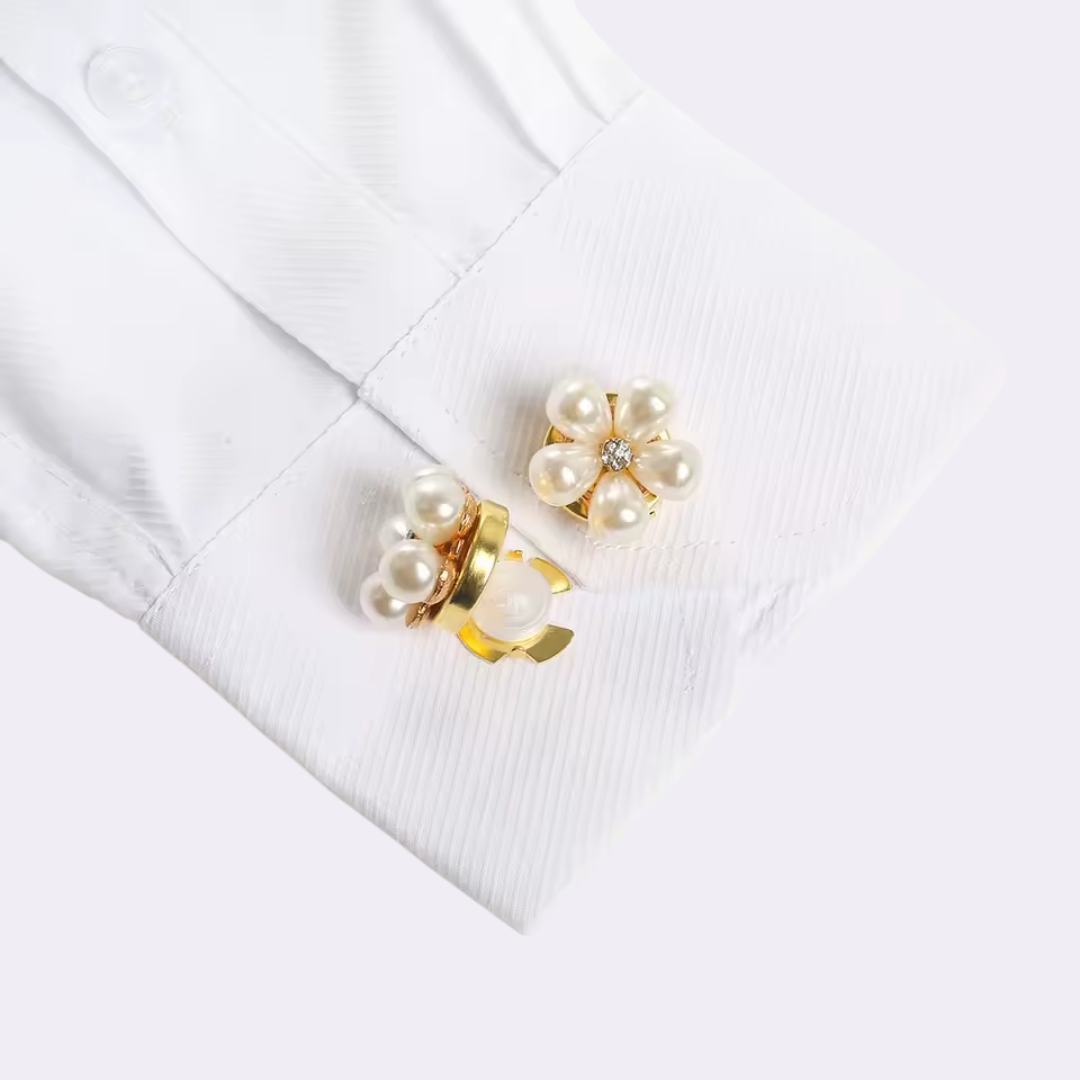 Petaline - Chiusura per Camicia Fiore Perla