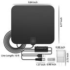 Antenna HDTV Digitale Amplificata Indoor da 300 Miglia con Amplificatore di Segnale