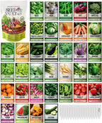 Kit di Vault di Semi da 35 Varietà – Semi Heirloom Non-OGM per Giardinaggio Domestico e Preparazione Emergente