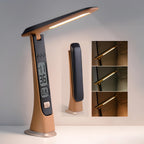 FLEXILUX – Lampada da Scrivania LED Portatile Pieghevole con Display dell'Ora