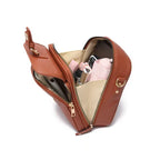 Veletto – Borsa a tracolla in PU con doppia tasca