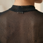 Velara - Abito in rete ricamato con spalle scoperte per donna