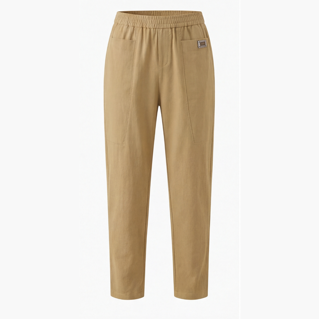 Linara – Pantaloni Tapered in Cotone e Lino