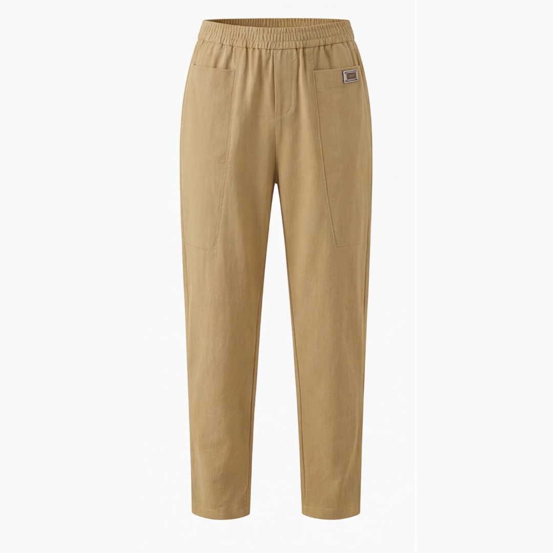 Linara – Pantaloni Tapered in Cotone e Lino