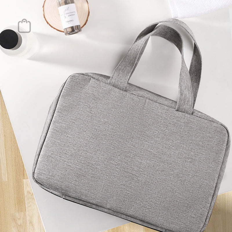 Travelique Organizer da Viaggio per Cosmetici | Compatto e Resistente all'Acqua | Con 4 Scomparti e Gancio a 360° | Per Donne e Uomini
