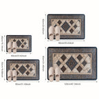 STYLEHAVEN - Tappeto d'ingresso con bordo geometrico lavabile in lavatrice