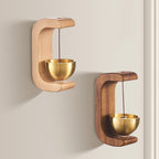 Zenvane – Campanello da Porta in Legno con Base Magnetica