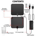 Antenna HDTV Digitale Amplificata Indoor da 300 Miglia con Amplificatore di Segnale