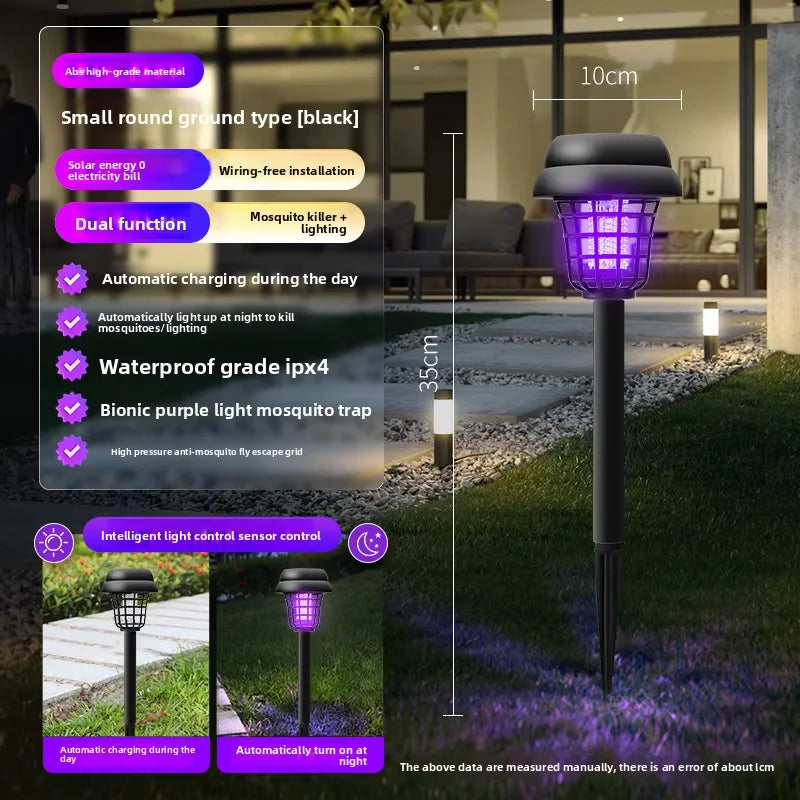 Solavex Trappola per Zanzare Solare & Luce LED | Impermeabile IP65 | Giardino & Terrazza | Insetticida