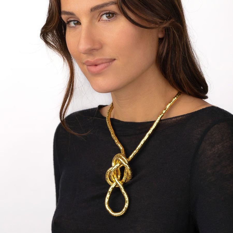 Serpina - Set di Collana e Bracciale a Forma di Serpente Flessibile