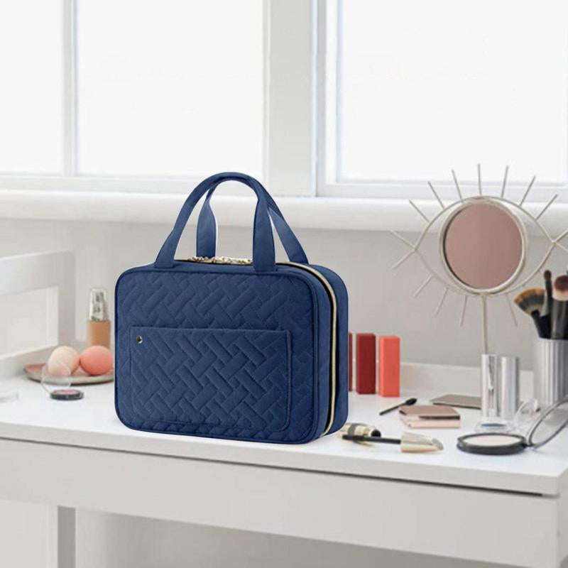 Travelique Organizer da Viaggio per Cosmetici | Compatto e Resistente all'Acqua | Con 4 Scomparti e Gancio a 360° | Per Donne e Uomini