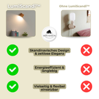 Applique LumiScandi | Senza fili & Ricaricabile | Design Scandinavo | Legno Rovere