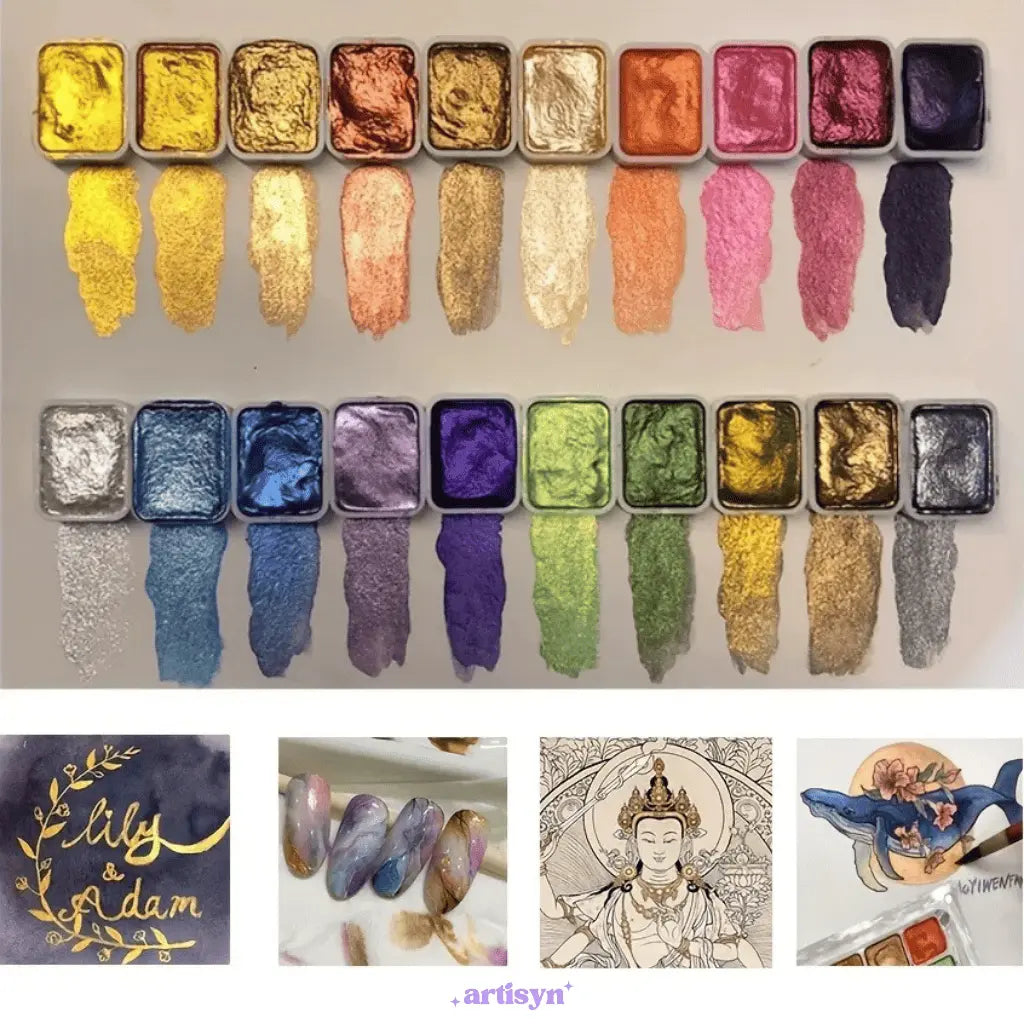 Artisyn - Set di Colori Acquerello Iridescenti