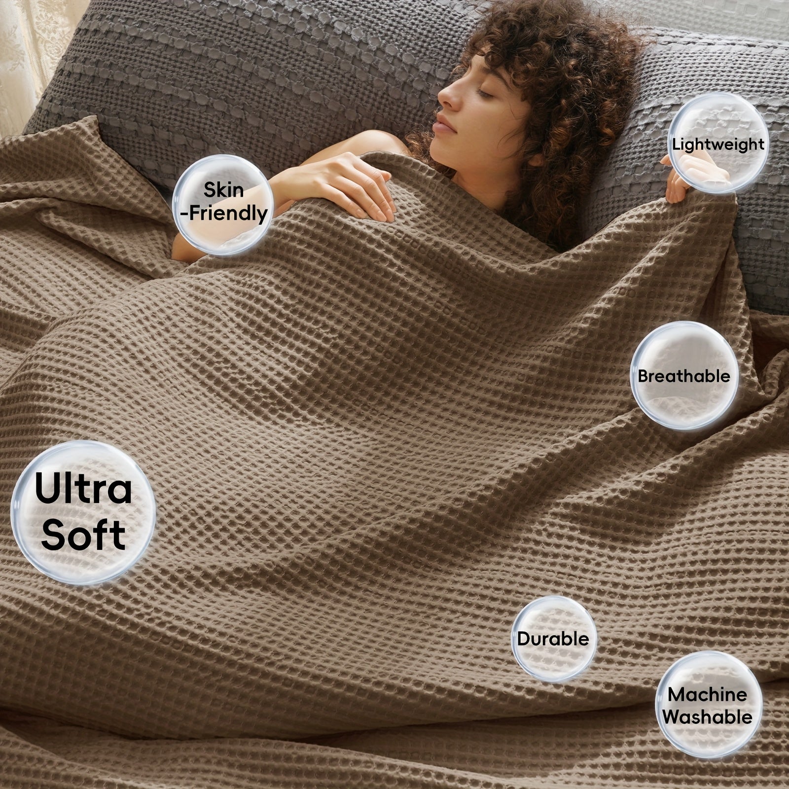 CLOUDWEAVE – Coperta leggera a waffle per un comfort accogliente in tutte le stagioni
