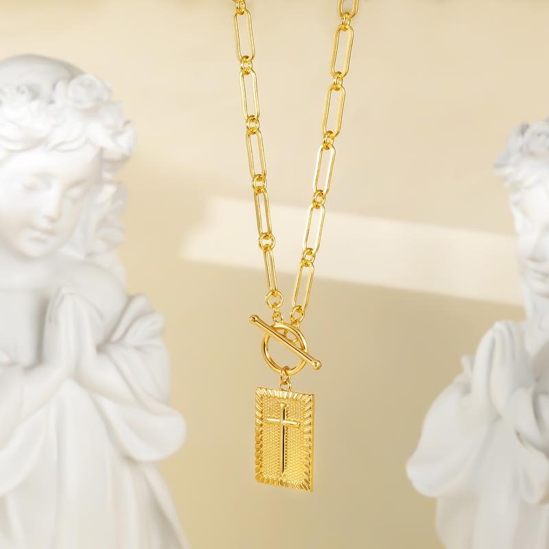 Collana in Catena a Clip Placcata in Oro 14K