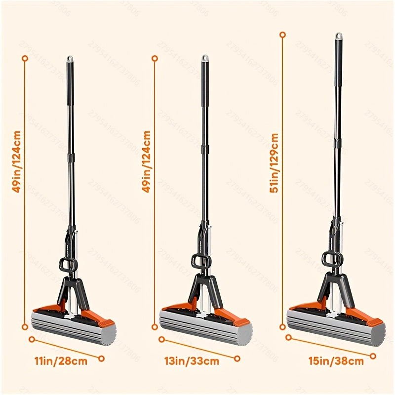 CLEANFLOW - Mop a strizzatore con spugna ad alta assorbenza per bagno e pavimenti