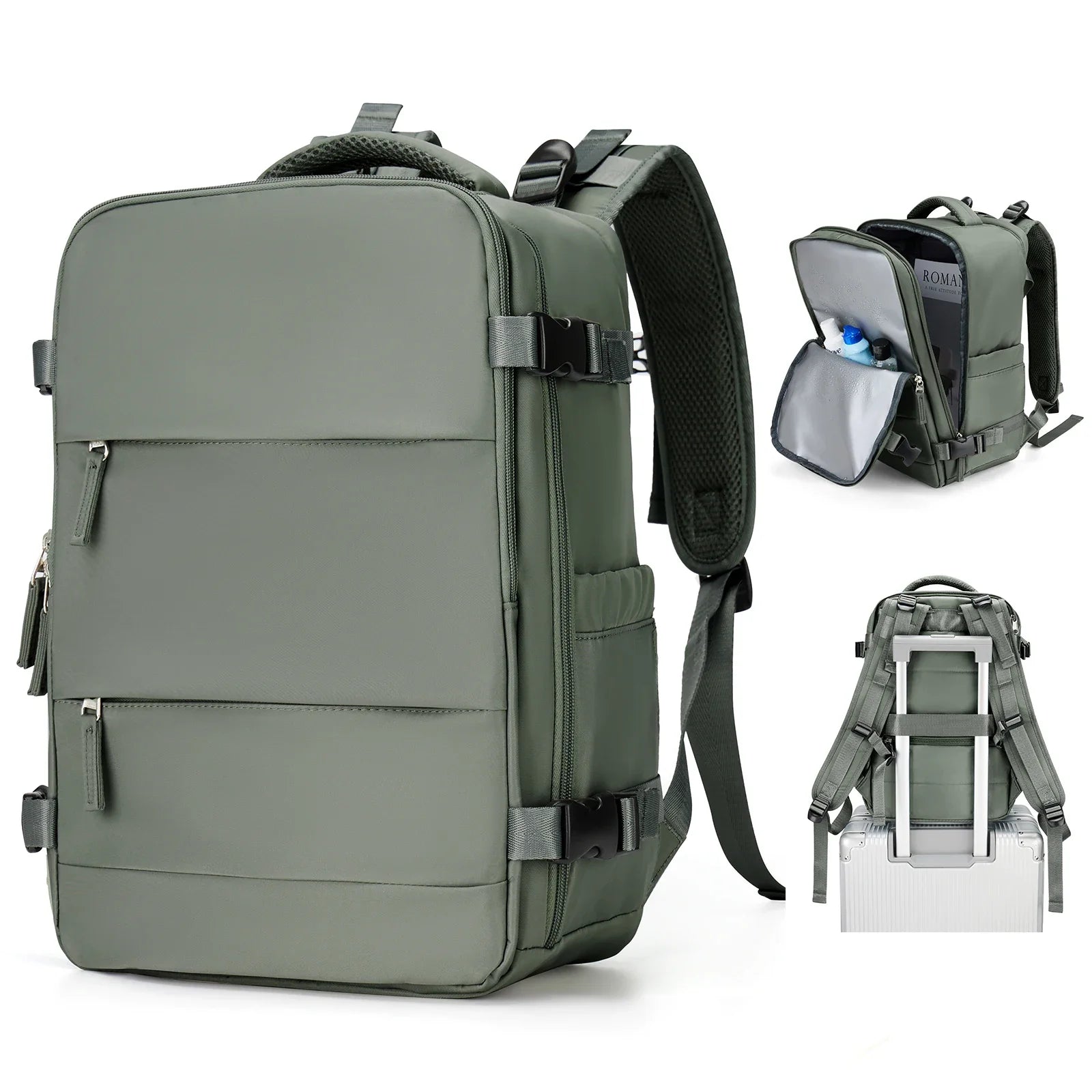 Zaino da Viaggio Travomate | Impermeabile e Versatile | Scomparto per Laptop da 15,6" | Grande Capacità con Separazione Umido-Asciutto
