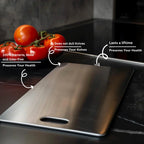 Tagliere Antibatterico in Acciaio Inossidabile al 100%