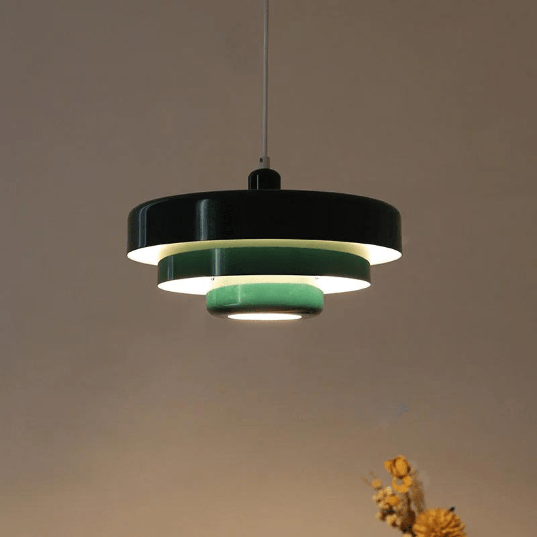 GLOWDEN - Lampada a sospensione minimalista nordica in stile macaron con finitura in metallo opaco, progettata per un'illuminazione ambientale morbida e accogliente negli interni moderni