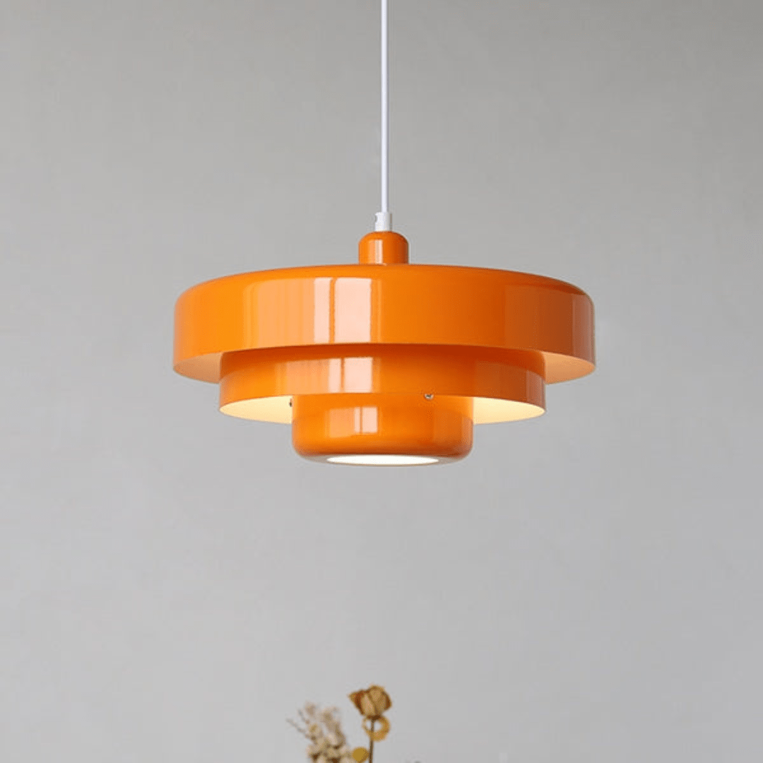 GLOWDEN - Lampada a sospensione minimalista nordica in stile macaron con finitura in metallo opaco, progettata per un'illuminazione ambientale morbida e accogliente negli interni moderni