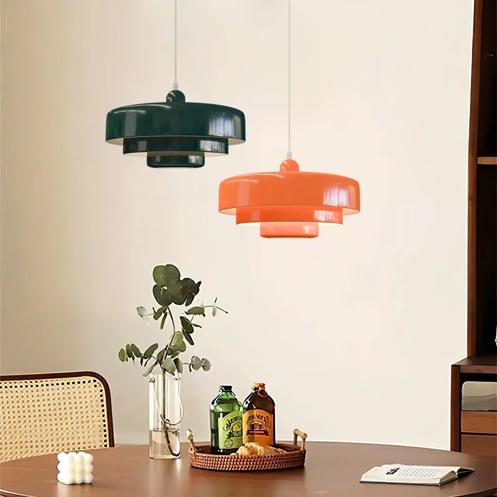 GLOWDEN - Lampada a sospensione minimalista nordica in stile macaron con finitura in metallo opaco, progettata per un'illuminazione ambientale morbida e accogliente negli interni moderni