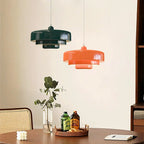 GLOWDEN - Lampada a sospensione minimalista nordica in stile macaron con finitura in metallo opaco, progettata per un'illuminazione ambientale morbida e accogliente negli interni moderni