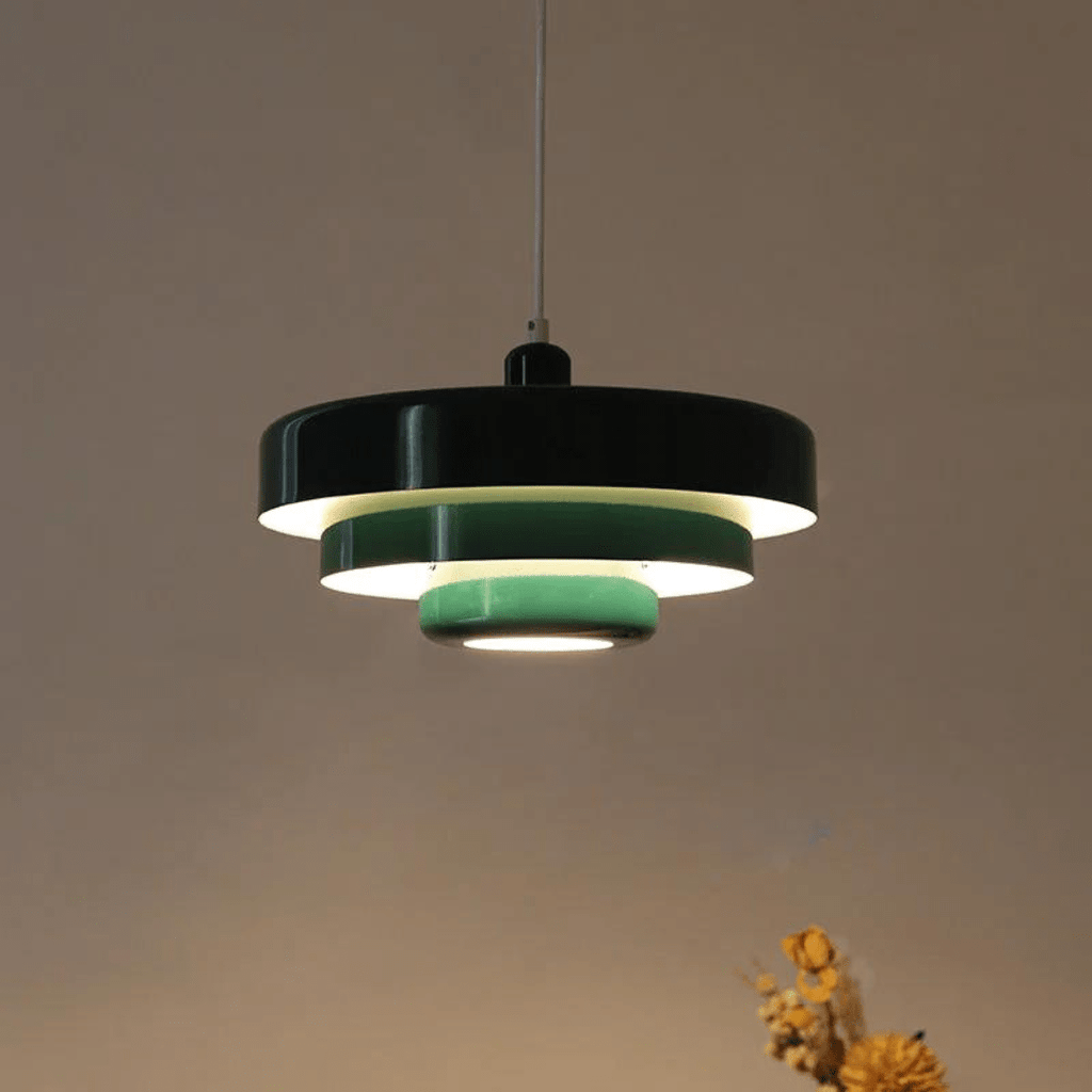 GLOWDEN - Lampada a sospensione minimalista nordica in stile macaron con finitura in metallo opaco, progettata per un'illuminazione ambientale morbida e accogliente negli interni moderni