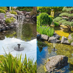 SOLARISWAVE - Kit di Pompa per Fontana Solare da 9W con Ugelli per Spruzzi e Tubo per Acqua per Laghetto da Giardino