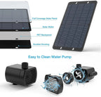SOLARISWAVE - Kit di Pompa per Fontana Solare da 9W con Ugelli per Spruzzi e Tubo per Acqua per Laghetto da Giardino
