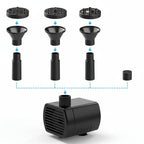 SOLARISWAVE - Kit di Pompa per Fontana Solare da 9W con Ugelli per Spruzzi e Tubo per Acqua per Laghetto da Giardino