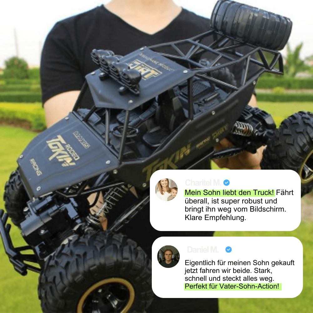 RAGEWHEELS - camion mostruoso radiocomandato 4x4 progettato per azioni fuoristrada ad alta velocità e durata a prova di urto