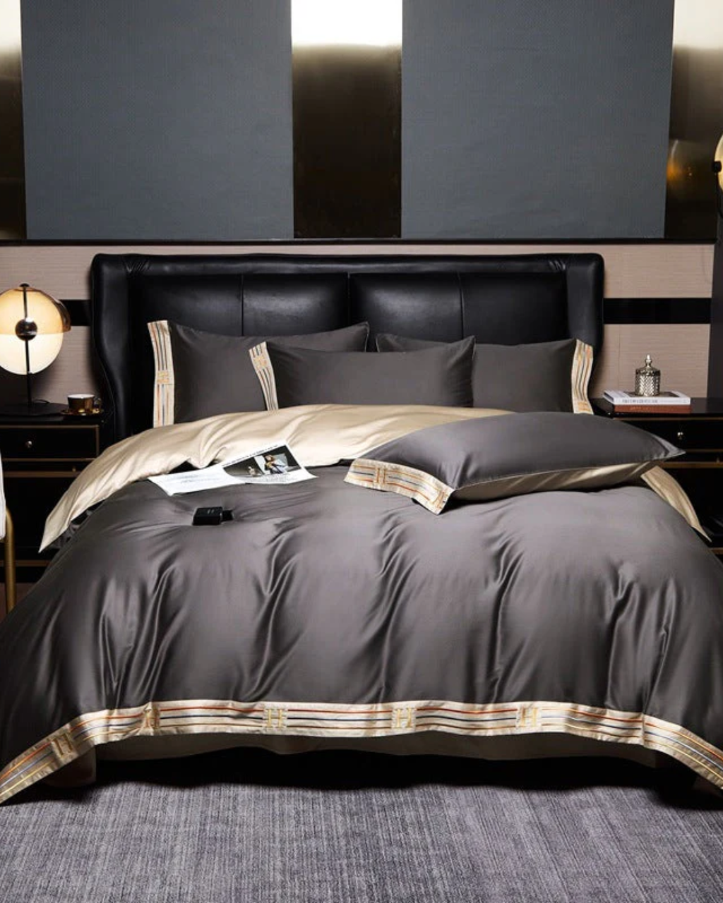 Set di Biancheria da Letto in Cotone Satinato di Lusso – 4 Pezzi