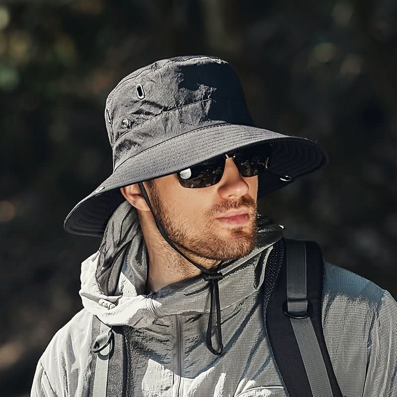 SOLGUARD - Cappello da sole traspirante con visiera larga e protezione UV progettato per il comfort all'aperto, i viaggi e la sicurezza sotto il sole tutto il giorno