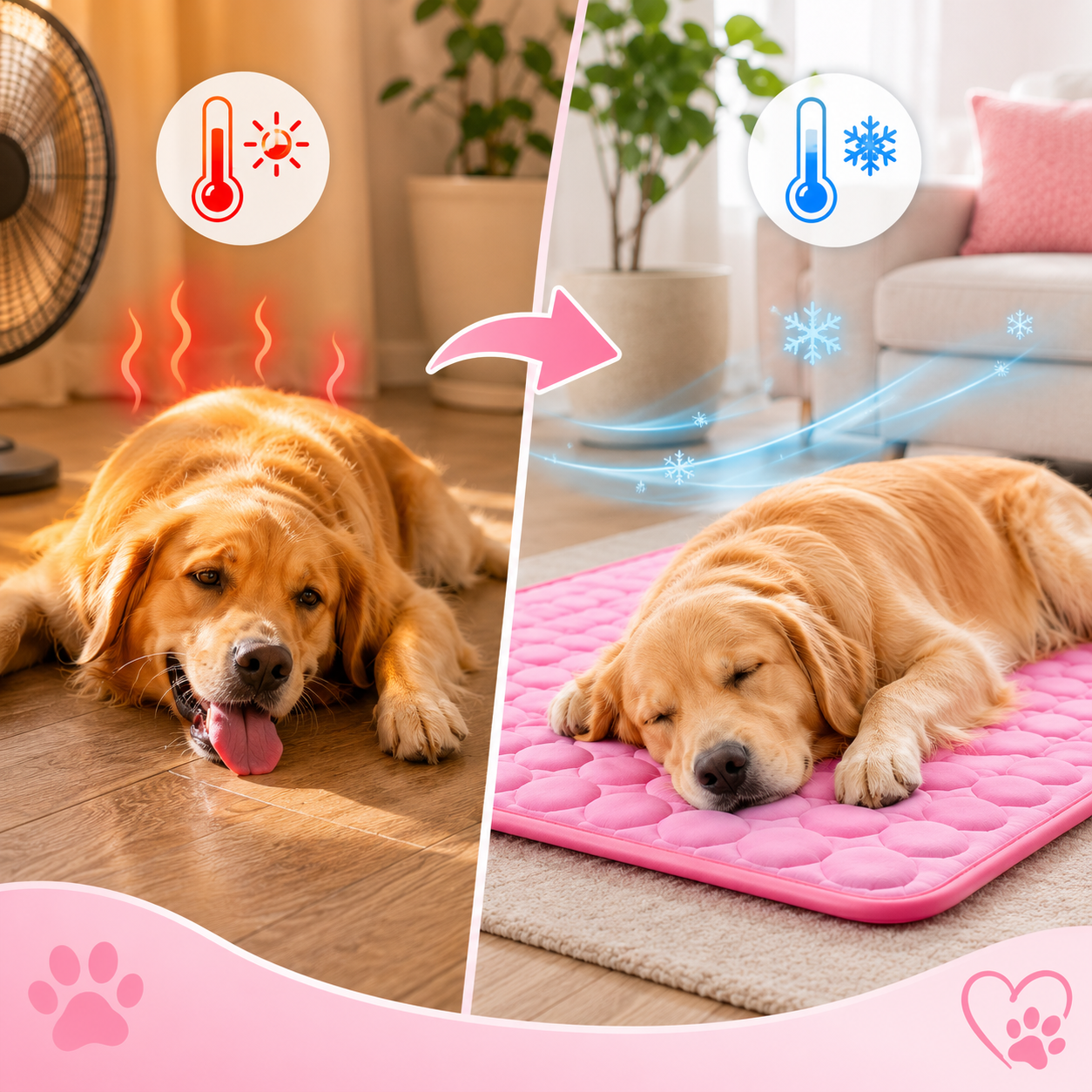 TAPPETINO CHILLPAWS – Letto Refrigerante Extra Large per Cani e Gatti