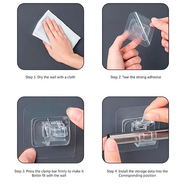 Ganci pratici per una facile e organizzata conservazione (x4)