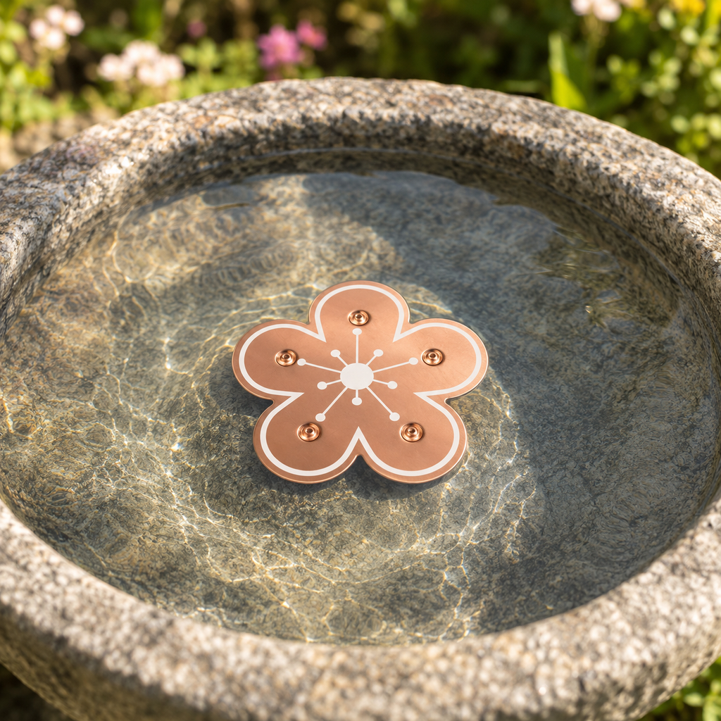 Bloomara – Disco Purificatore per Fontana in Rame Puro, Controllo delle Alghe